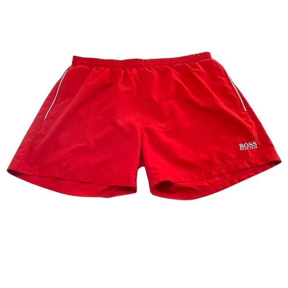 Hugo Boss Men’s Swim Trunks Red Size Large - Picture 1 of 9
